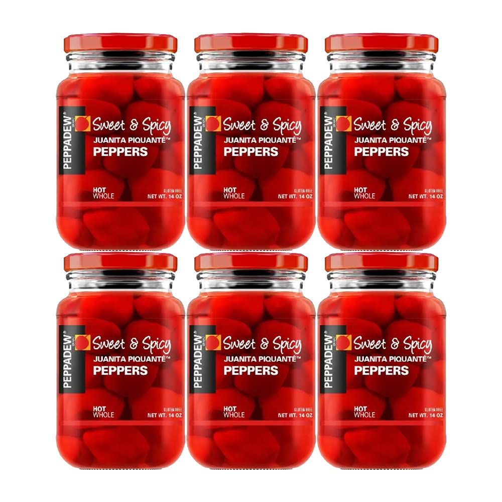 PEPPADEW Peppers - Hot | Value Bundle of 6 (84 oz total)