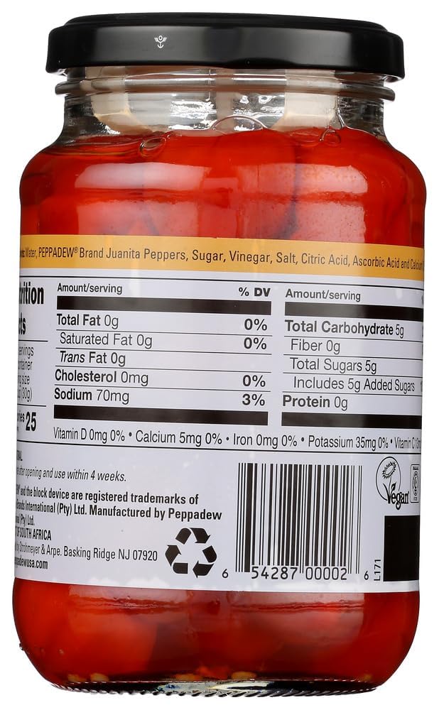 PEPPADEW Sweet Piquant Peppers – 3 Pack, 14 oz Each | Mild Heat & Bold Flavor