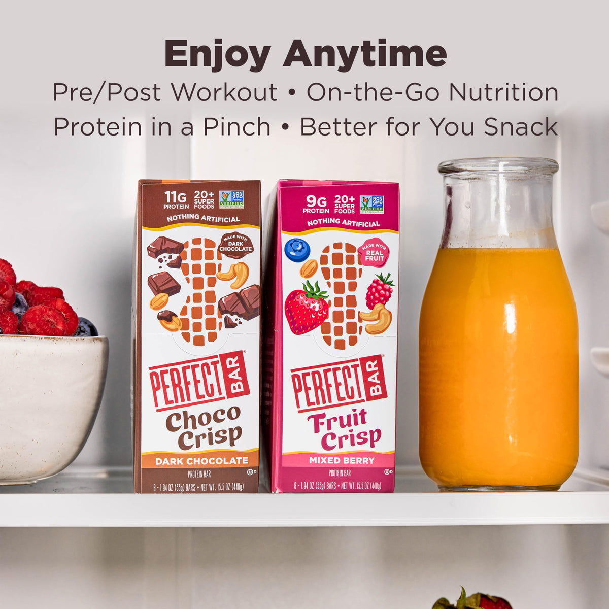 Perfect Bar Choco Crisp: Dark Chocolate Nut Butter Protein Bar, Gluten Free & Soy Free