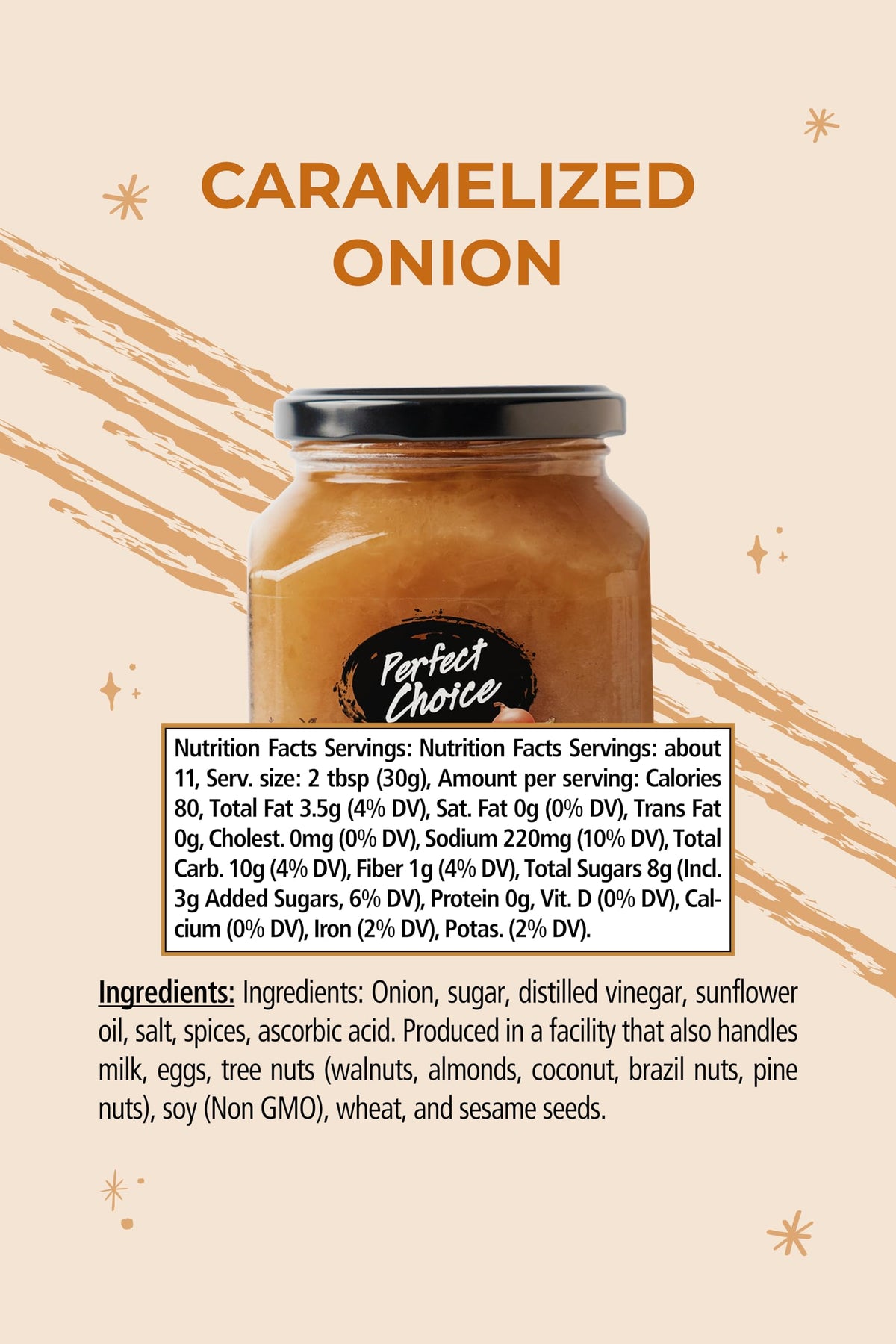 Perfect Choice Caramelized Onion Spread – Gourmet Sweet & Savory Onion Jam