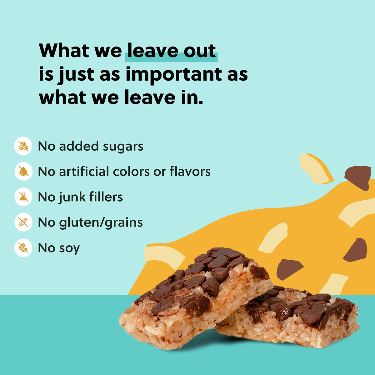 Perfect Keto Nola Bars - Gluten Free, Keto Granola Bars, 2g Net Carbs, Coconut Chocolate Chip, 8 Pack