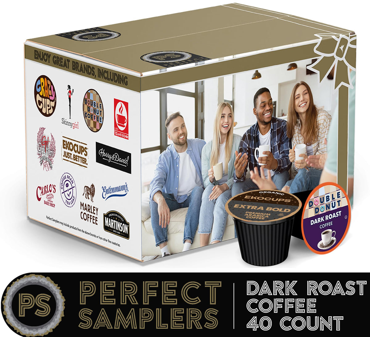Perfect Samplers Dark Roast Coffee Pod Variety Pack – 40 K-Cups for Keurig