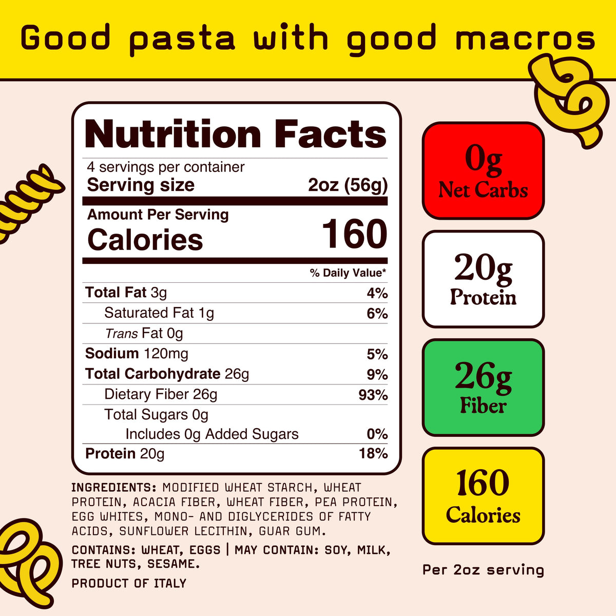 Pete's Pasta Spaghetti Noodles – 20g Protein, 0g Net Carbs | Keto Pasta 3-Pack (8oz)