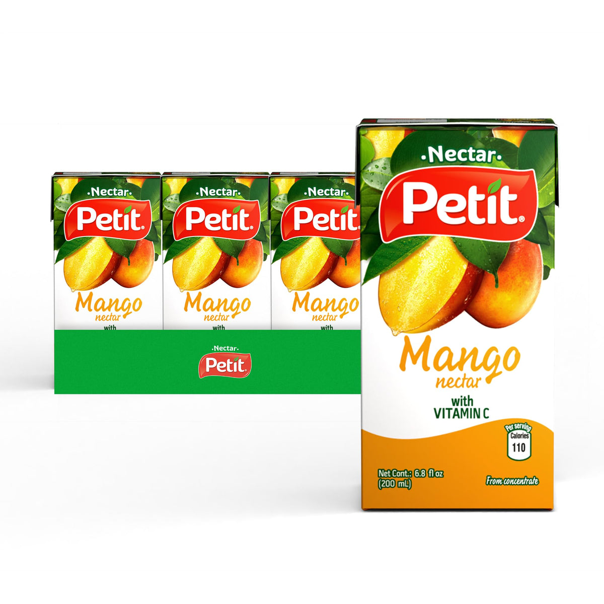 Petit Mango Nectar, 200 ml (Pack of 24) – Refreshing Tropical Mango Beverage