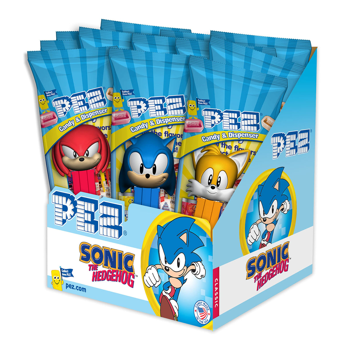 PEZ Sonic The Hedgehog Candy Dispensers — 12-Pack Assorted, Individually Wrapped