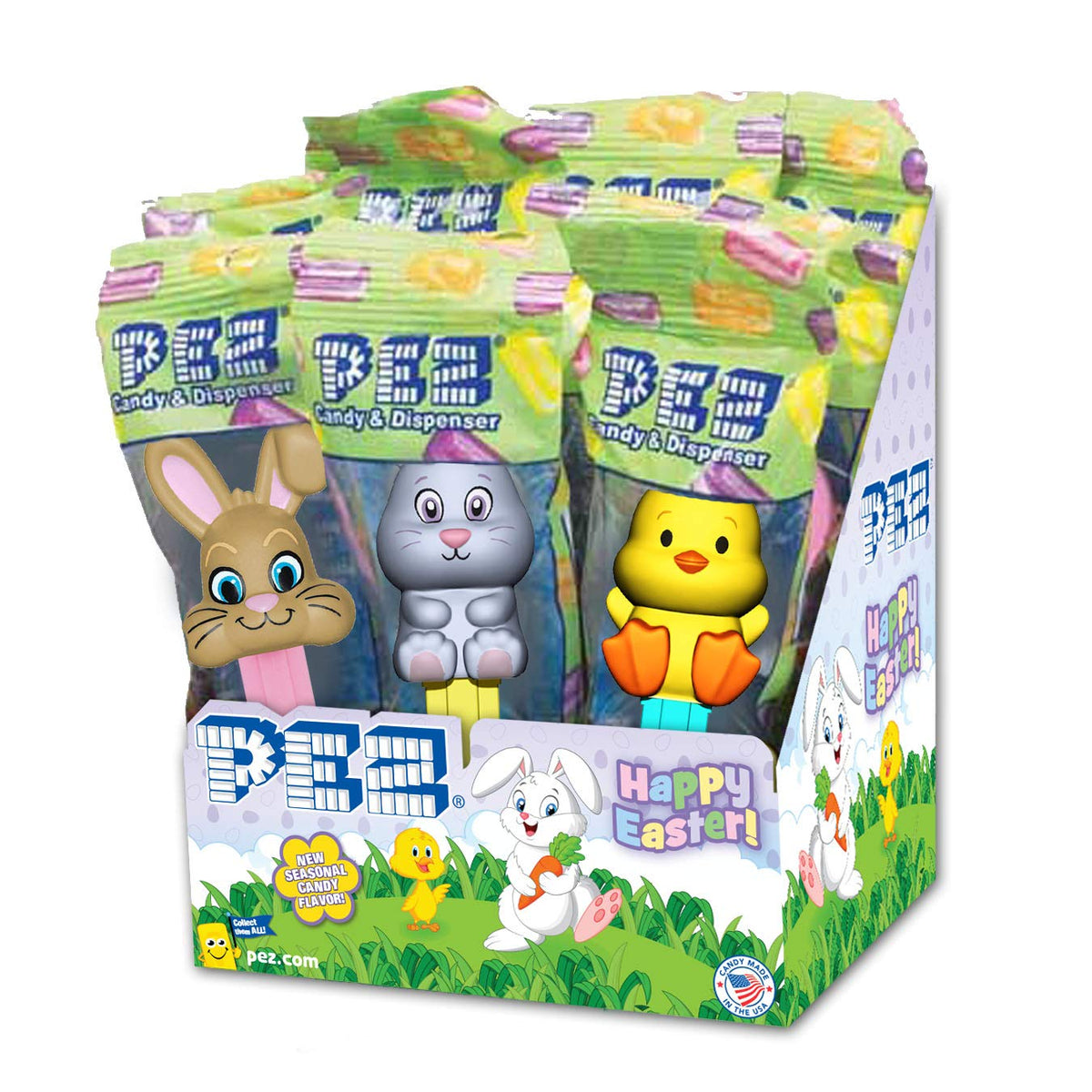 PEZ Candy Dispensers Spring 12 Pack – Assorted Characters | Ships Fast
