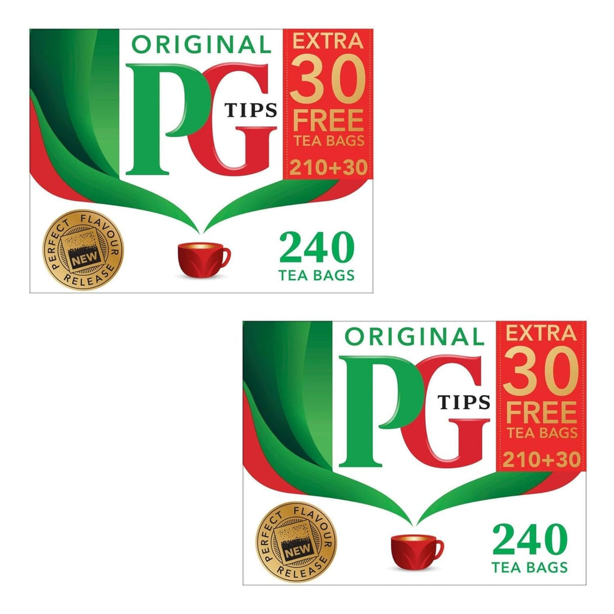 PG Tips Black Tea Original Tea Bags – 240 Count (2-Pack) | Classic English Tea