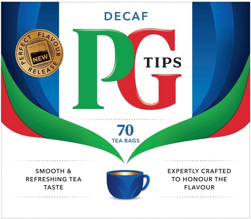 PG Tips Decaf Tea Bags – 70-Count Pack of 3 | Rainforest Alliance Certified