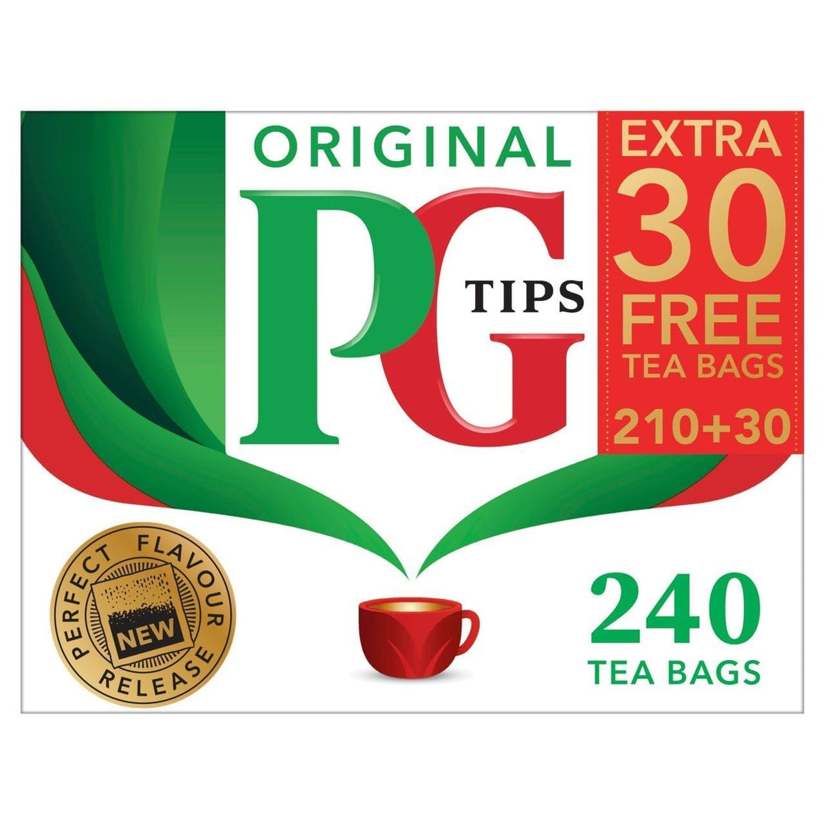 PG Tips Original Non-Pyramid Tea Bags – 240 Bags x4 Pack | Classic British Black Tea