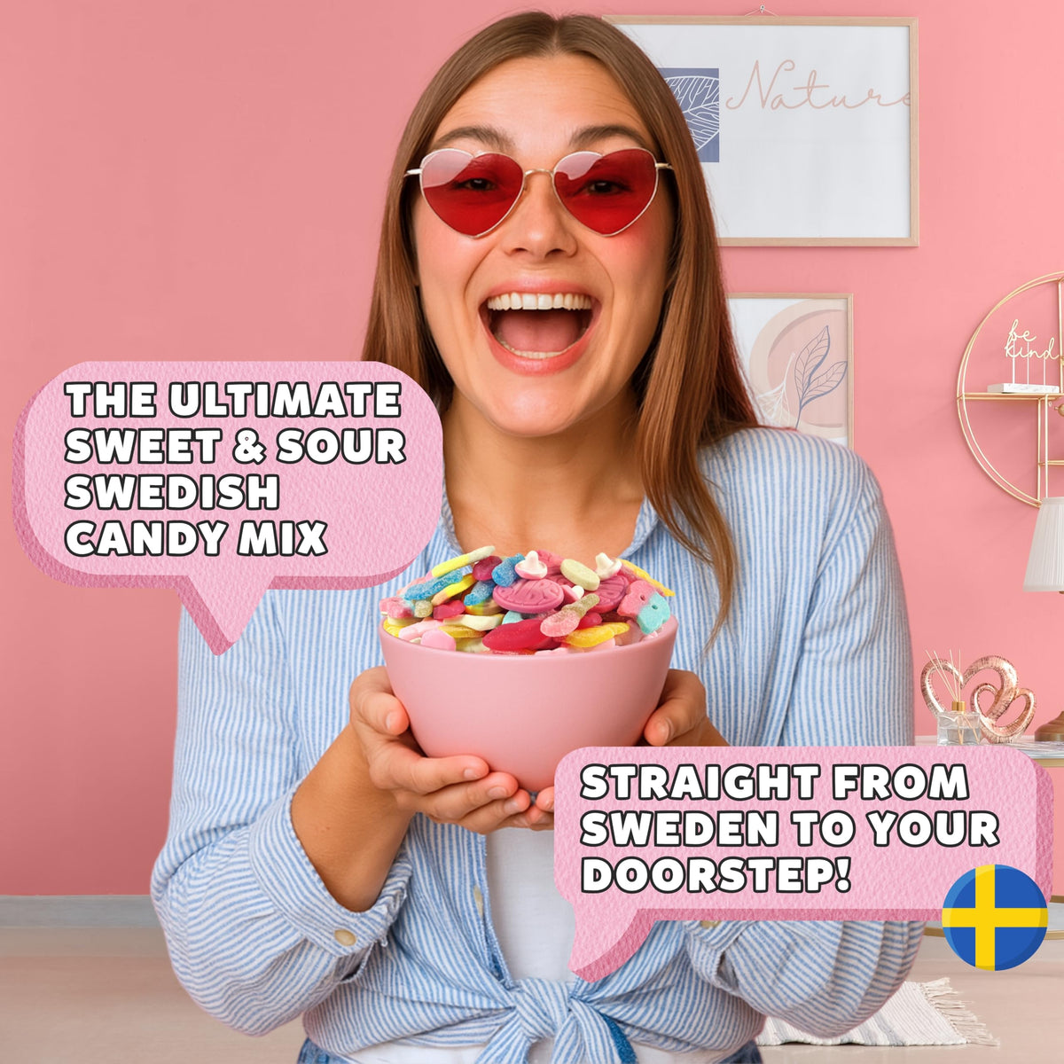 BUBS Swedish Candy Mix 1.5 lb - 14 Flavors of Foam, Gummies & Sweets | Pickmix Candy Sweden