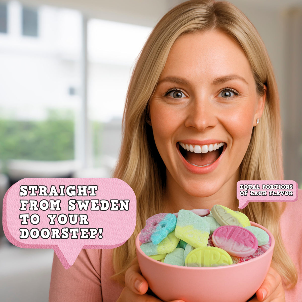 Pickmix Candy Sweden – BUBS Swedish Candy Mix 1 lb (6 Flavors), Vegan & Gelatin-Free