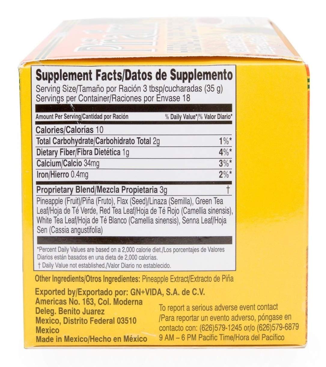 Pinalim Tea GN+Vida 180-Day Supply - 6 Boxes Pineapple Tea Blend (Caffeine-Free)