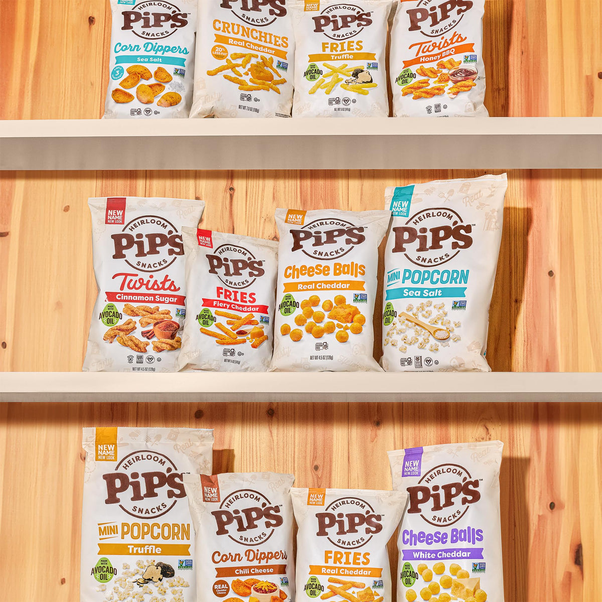 Pip's Heirloom Truffle Mini Popcorn – 1 oz Bags (24 Pack) | Real Black Truffle & Avocado Oil
