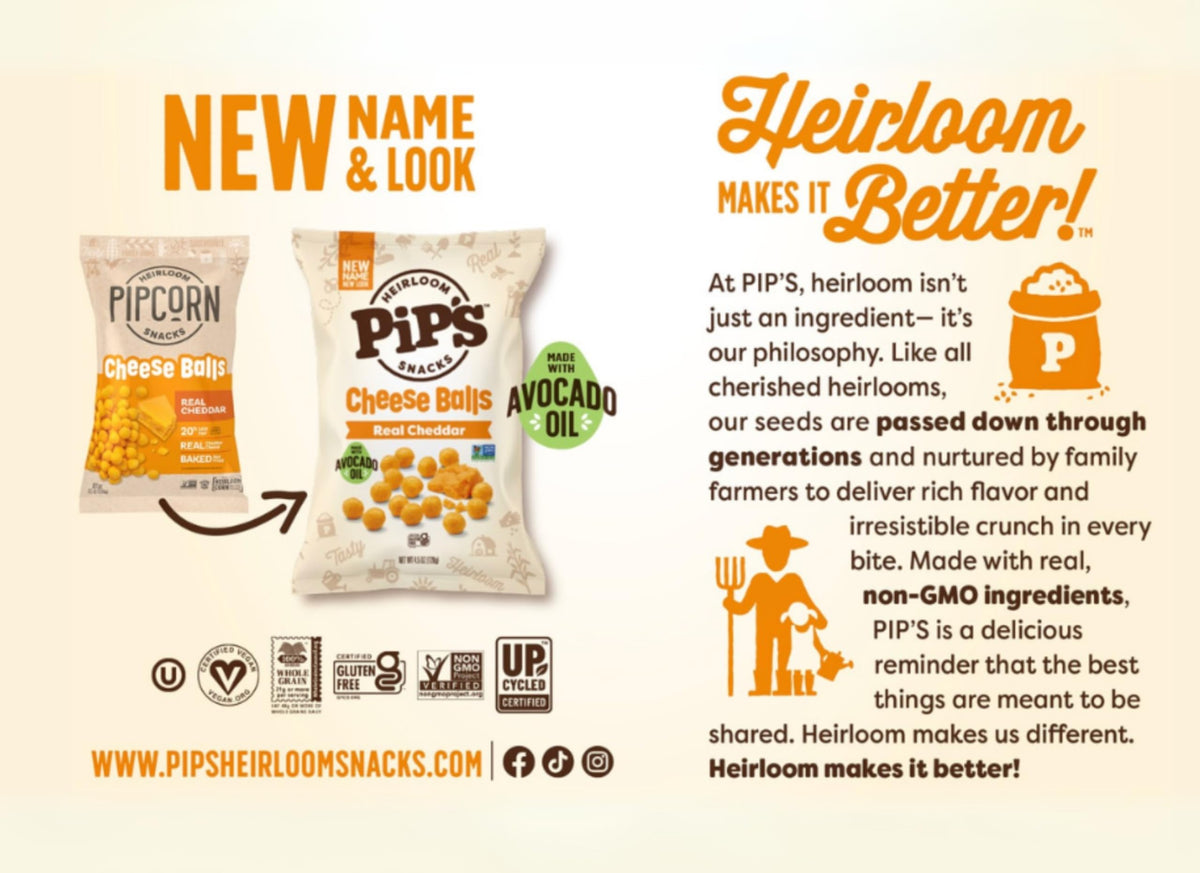 Pip's Heirloom Cinnamon Churro Twists – 1 oz Bags (24 Pack) | Gluten Free, Non-GMO, Upcycled Corn