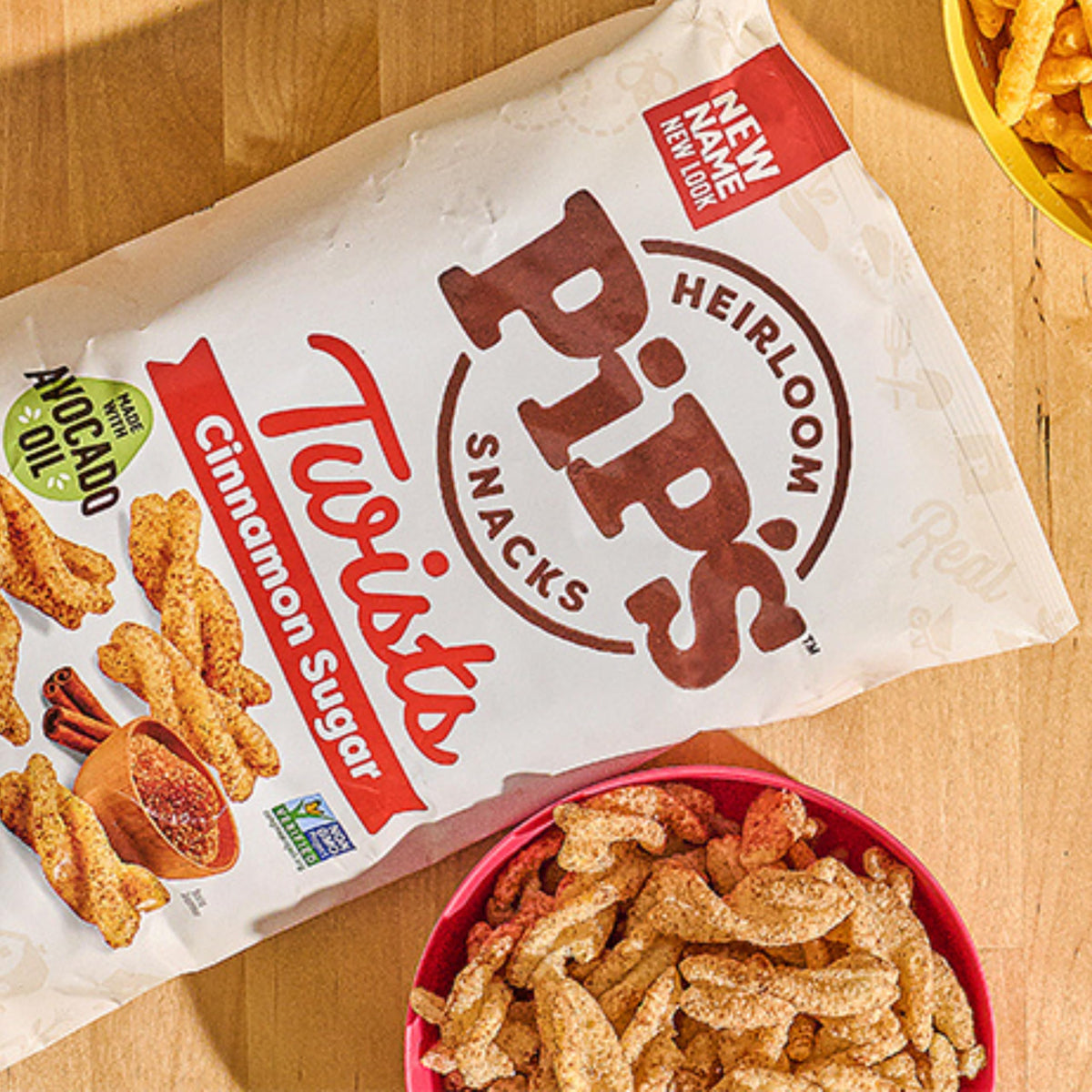 Pip's Heirloom Cinnamon Churro Twists – 1 oz Bags (24 Pack) | Gluten Free, Non-GMO, Upcycled Corn