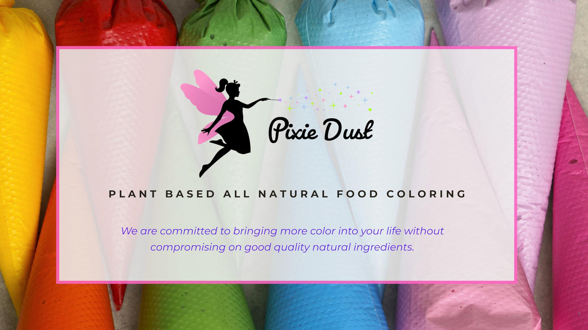 Pixie Dust All-Natural Pastel Food Coloring Powders – Pink, Purple, Blue & Green | Dye-Free, Plant-Based, Flavorless, Kosher