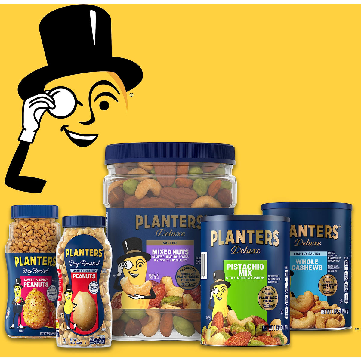 PLANTERS Deluxe Mixed Nuts with Sea Salt – 27 oz Resealable Container