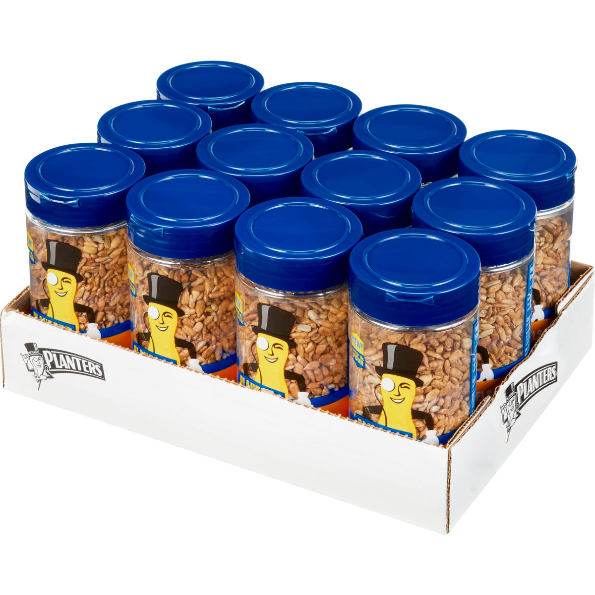 PLANTERS Pop & Pour Sunflower Kernels – 5.85 oz Jar, Pack of 12 | Portable Snack