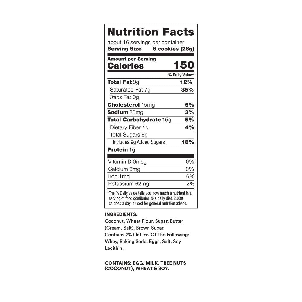 Mrs. Thinsters Toasted Coconut Cookie Thins – 16oz (2-pack), Non-GMO, Peanut Free
