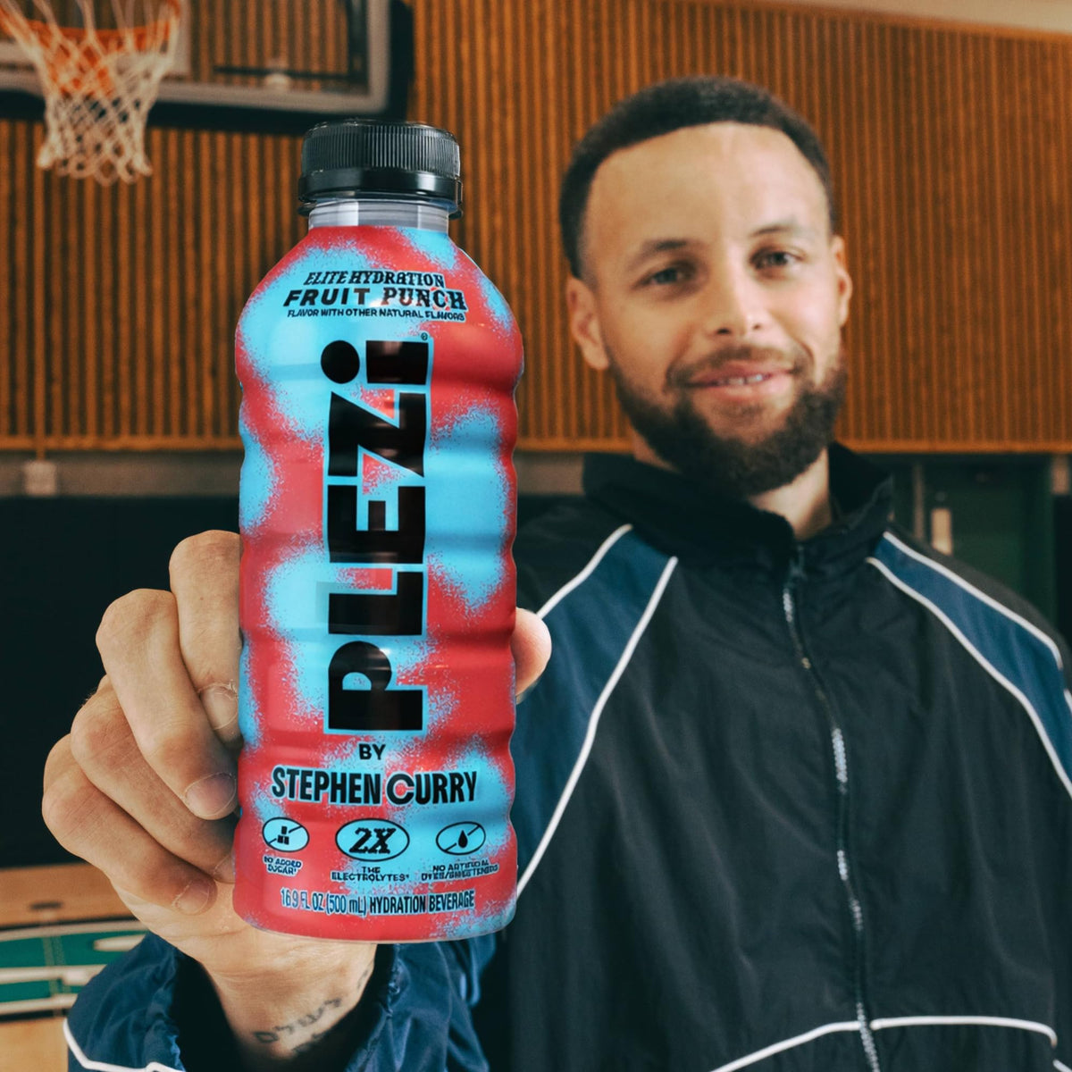 Plezi Hydration Fruit Punch – Real-Juice Electrolyte Drink, 2x Electrolytes, 560mg Potassium, 16.9 oz, 12 Pack
