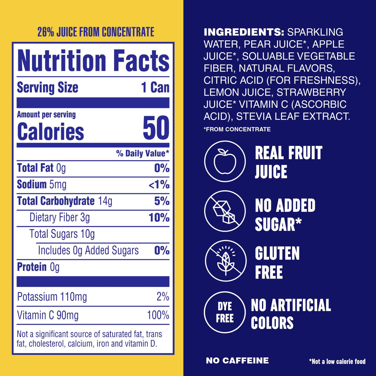 PLEZi FiZZ Strawberry Lemonade Sparkling Juice – Real Fruit, Low Sugar, 3g Fiber, 12 Pack