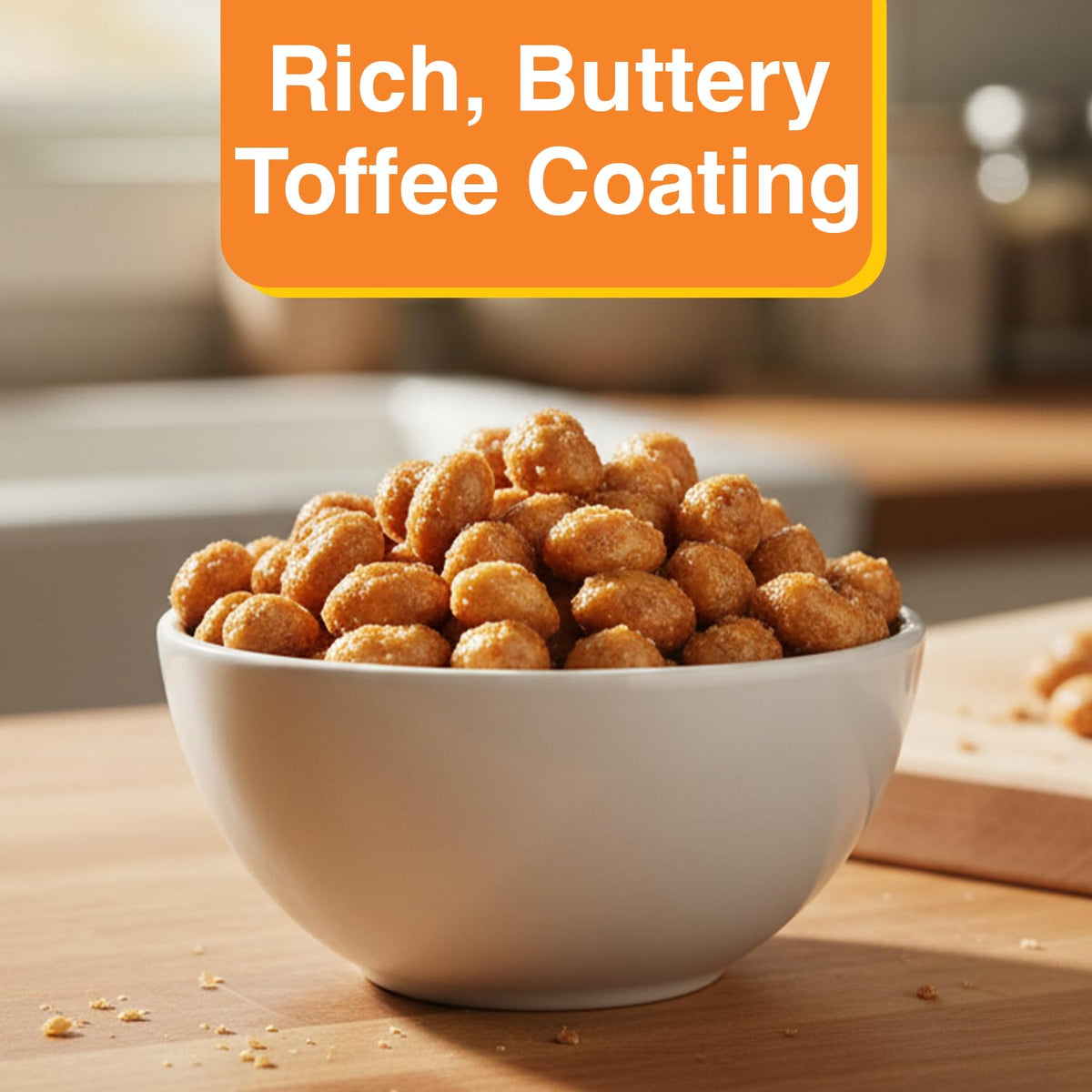 P-Nuttles Butter Toffee Covered Peanuts – 5.25 oz Resealable Bag (Pack of 6) | Sweet & Salty Kosher Snack