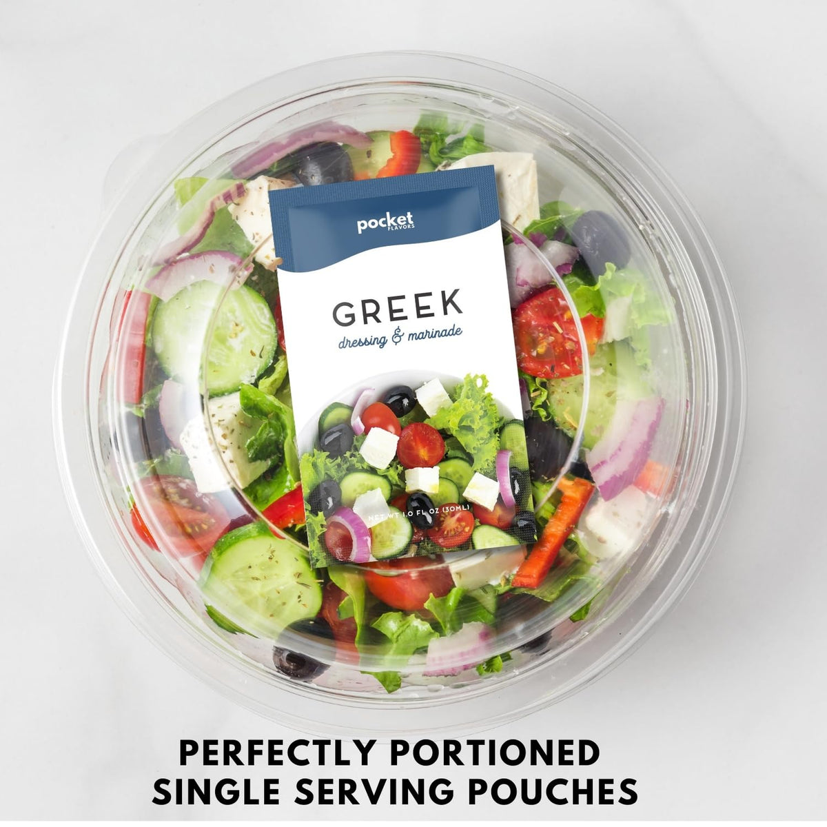 Pocket Flavors Keto Salad Dressings – 32 Low Calorie, Low Fat Ready-to-Serve Pouches