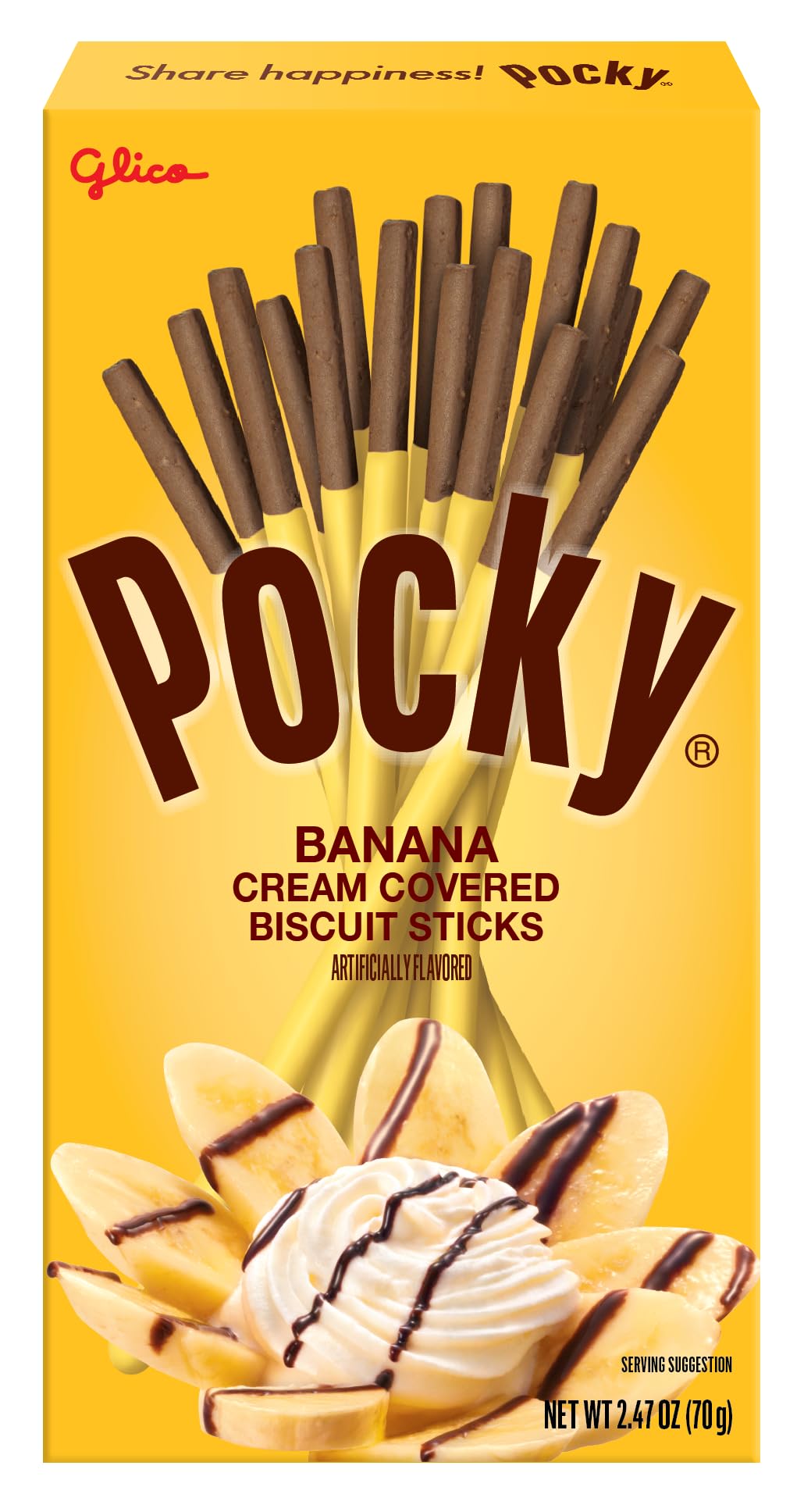 Pocky Biscuit Sticks – Chocolate Banana, 2.47 oz Pack of 10