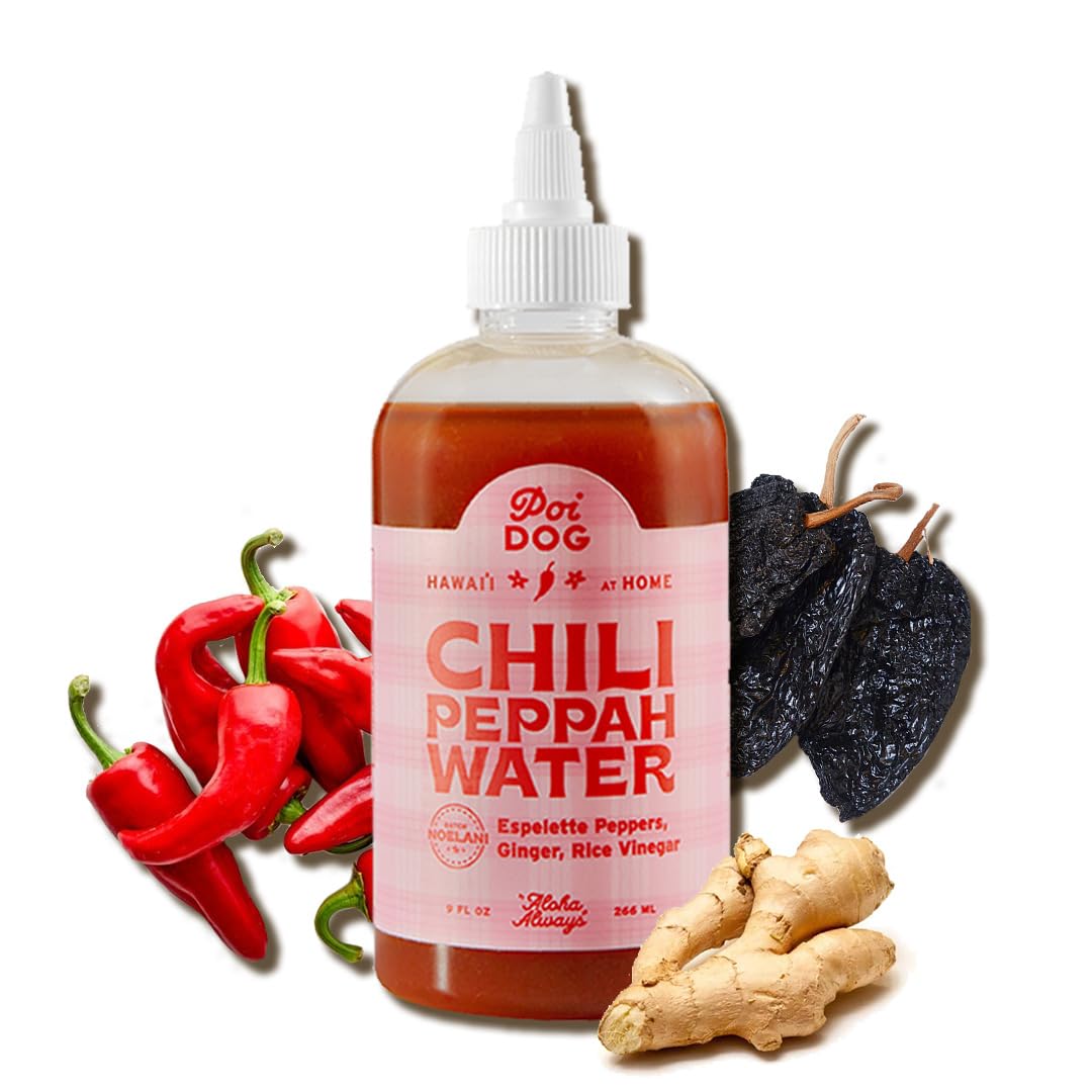 Poi Dog Chili Peppah Water Noelani Batch – Mild Hawaiian Sauce with Espelette, Ginger & Rice Vinegar (9 oz)