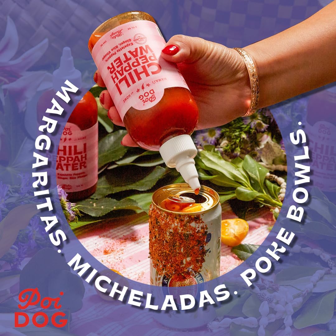 Poi Dog Chili Peppah Water Noelani Batch – Mild Hawaiian Sauce with Espelette, Ginger & Rice Vinegar (9 oz)