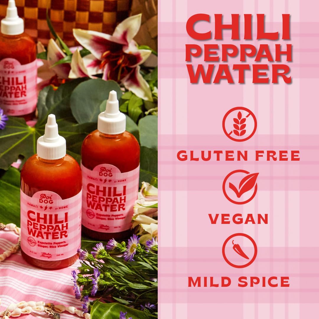 Poi Dog Chili Peppah Water Noelani Batch – Mild Hawaiian Sauce with Espelette, Ginger & Rice Vinegar (9 oz)