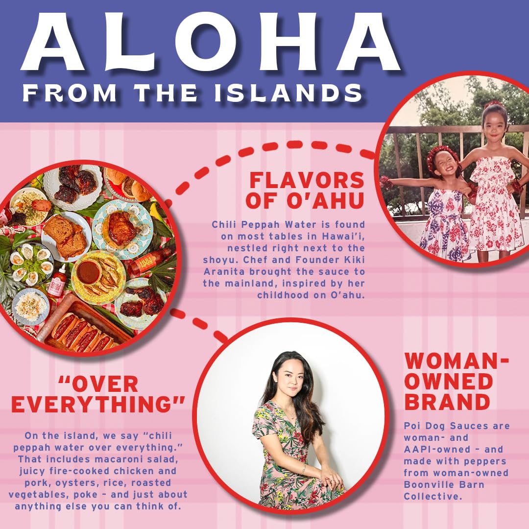 Poi Dog Chili Peppah Water Noelani Batch – Mild Hawaiian Sauce with Espelette, Ginger & Rice Vinegar (9 oz)