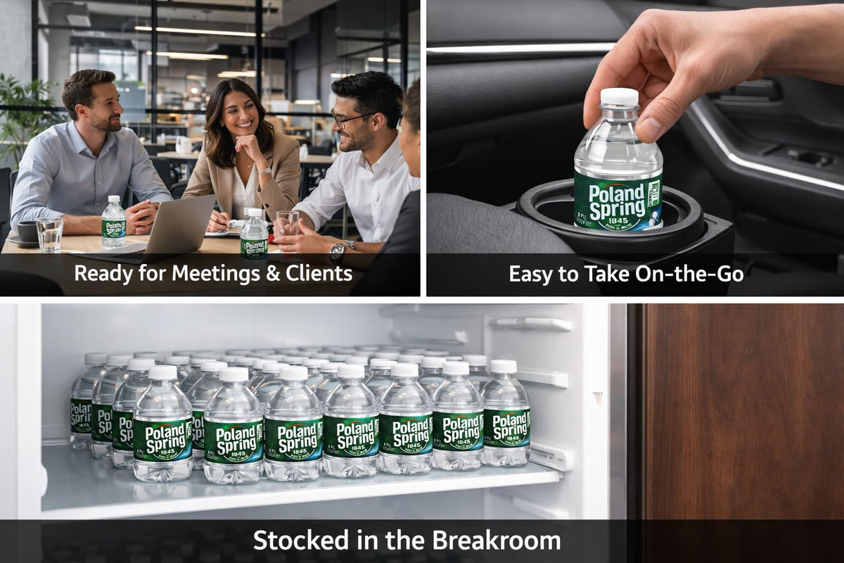 Poland Spring 8 oz Water Bottles – 24 Pack Mini Bottles | Macouba