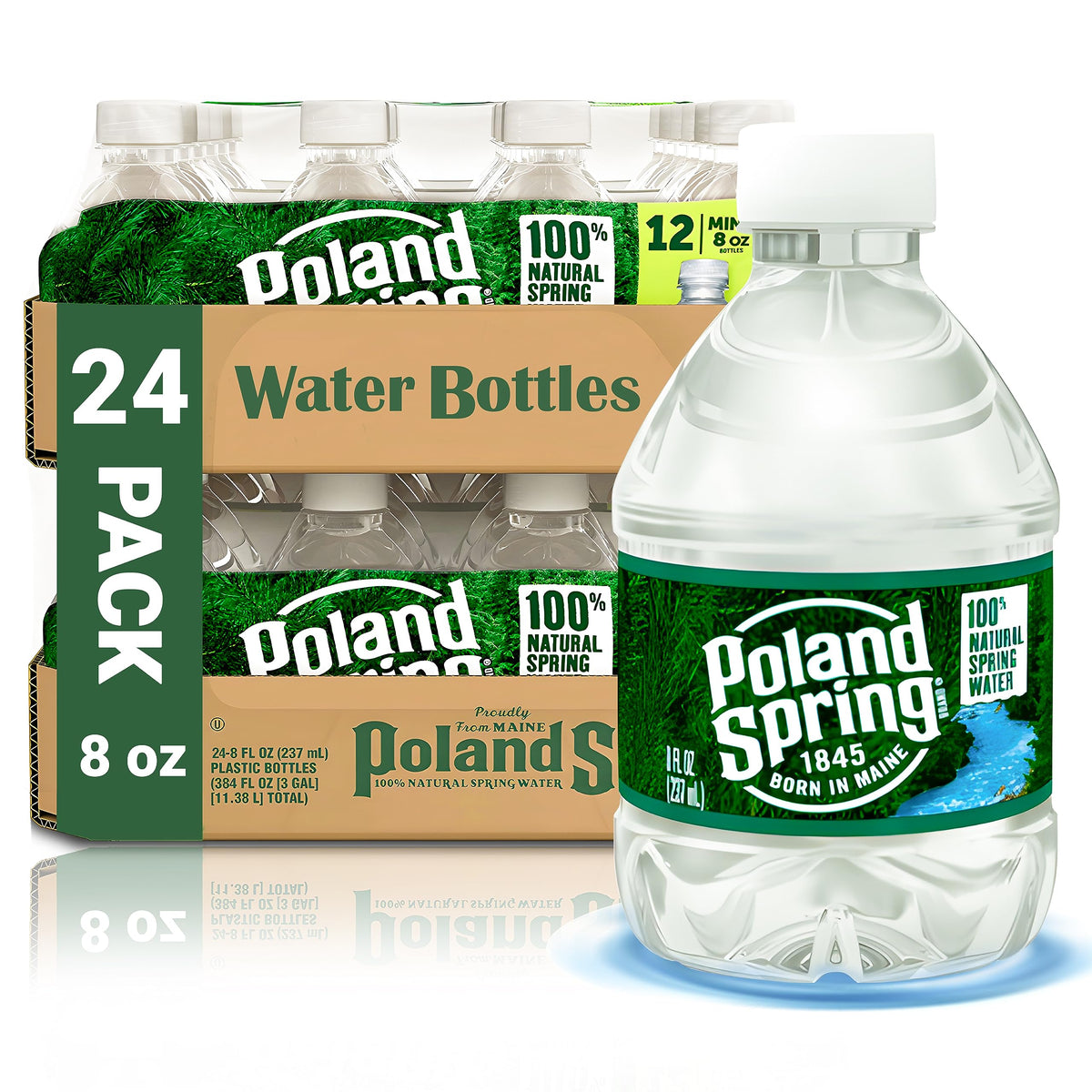 Poland Spring 8 oz Water Bottles – 24 Pack Mini Bottles | Macouba