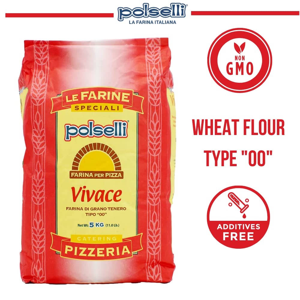 Polselli Vivace Type 00 Flour – 5 kg for Neapolitan Pizza & Pasta