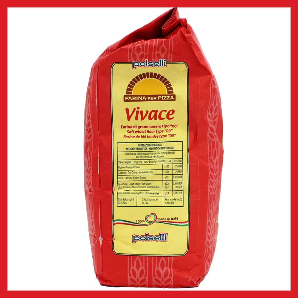 Polselli Vivace Type 00 Flour – 5 kg for Neapolitan Pizza & Pasta