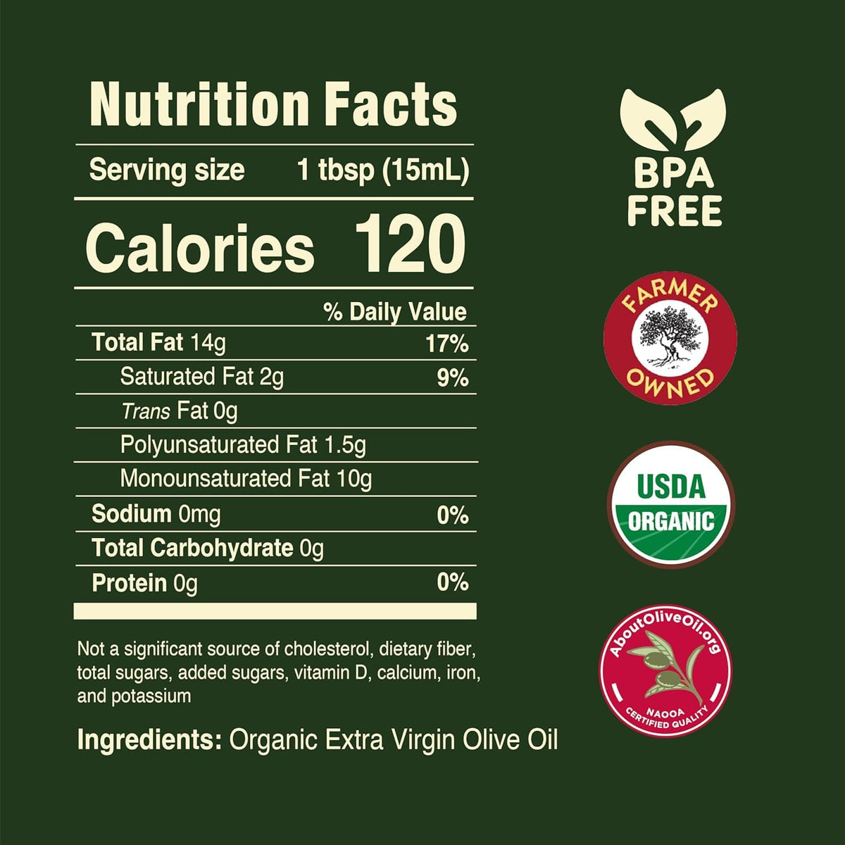 Pompeian USDA Organic Smooth EVOO – First Cold Pressed, Polyphenol Rich, 68 oz