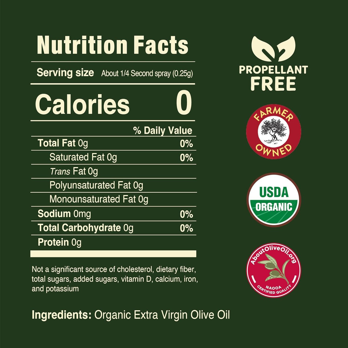Pompeian USDA Organic Smooth EVOO Non-Stick Cooking Spray - 5 Fl Oz (Pack of 6)