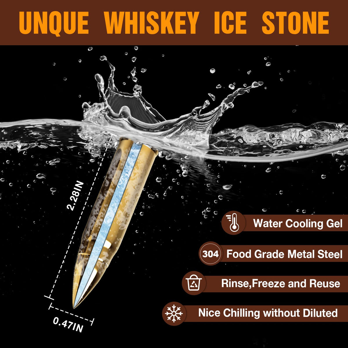 PONPUR Whiskey Stone Gifts for Men – Father's Day, Dad, Husband | Unique Bourbon Accessories