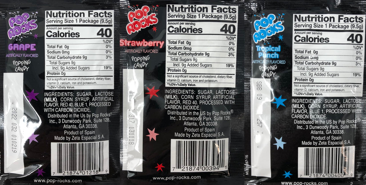 Pop Rocks Candy Variety Pack – 36 Count Bulk Popping Candy, Nine Flavors