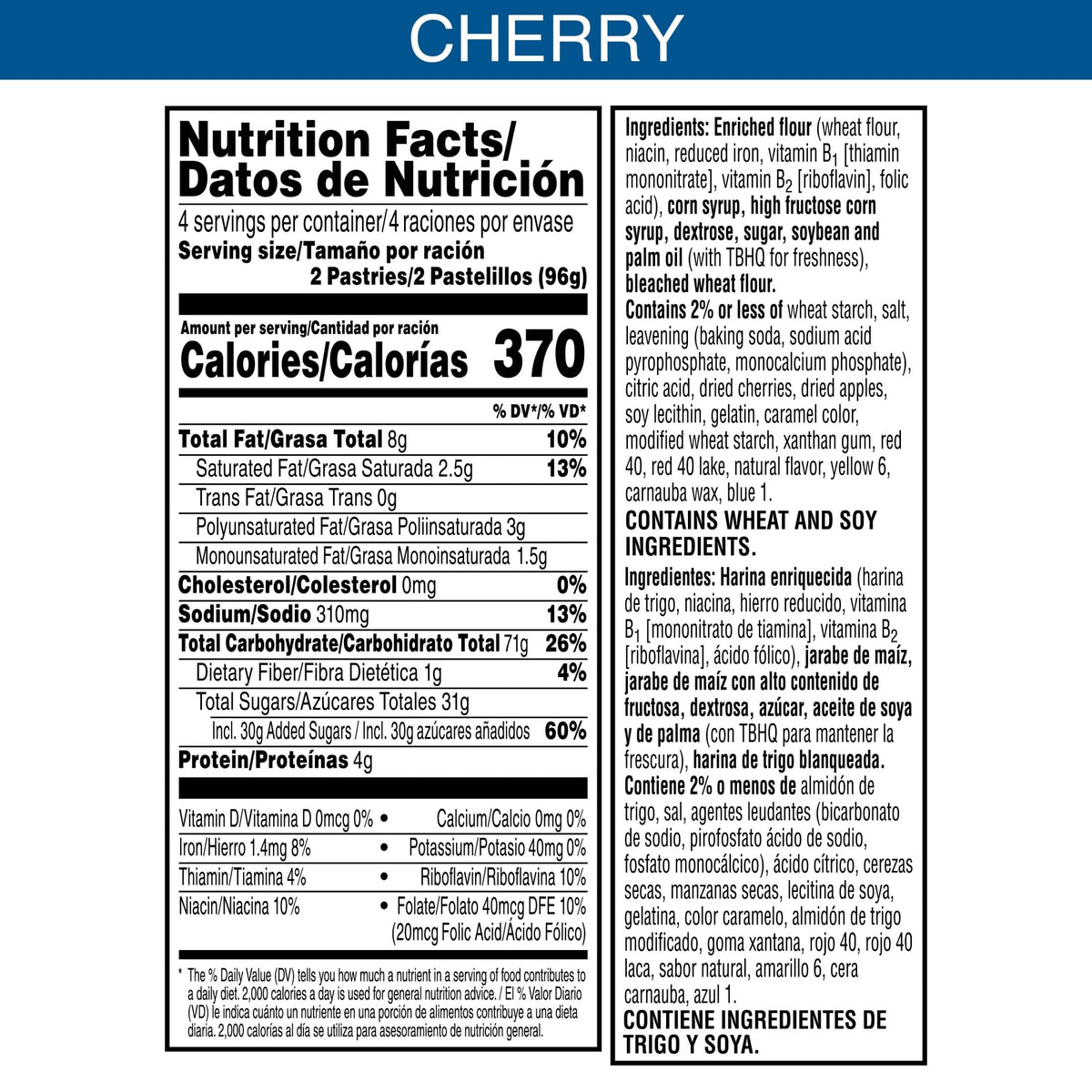 Pop-Tarts Frosted Cherry Toaster Pasteries – 96 Count Case for Breakfast & On-The-Go Snacking