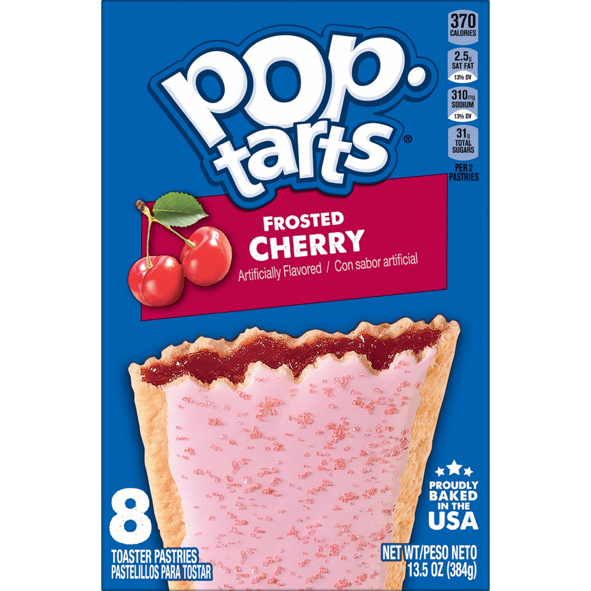 Pop-Tarts Frosted Cherry Toaster Pasteries – 96 Count Case for Breakfast & On-The-Go Snacking