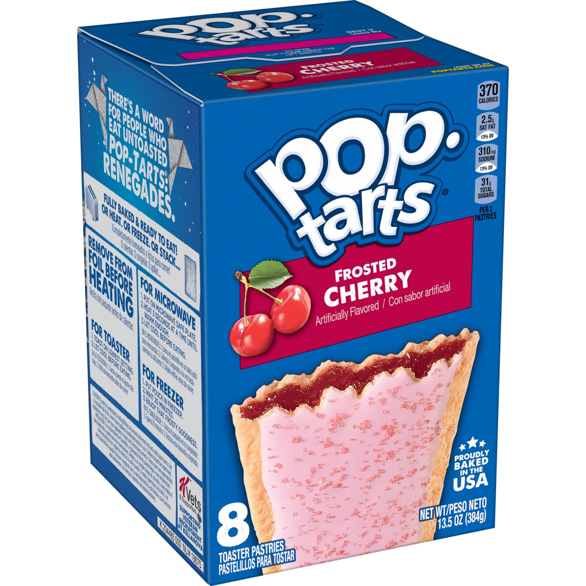 Pop-Tarts Frosted Cherry Toaster Pasteries – 96 Count Case for Breakfast & On-The-Go Snacking