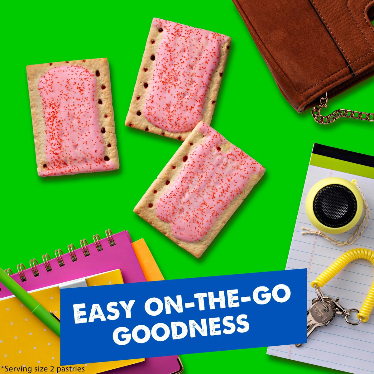 Pop-Tarts Frosted Cherry Toaster Pasteries – 96 Count Case for Breakfast & On-The-Go Snacking