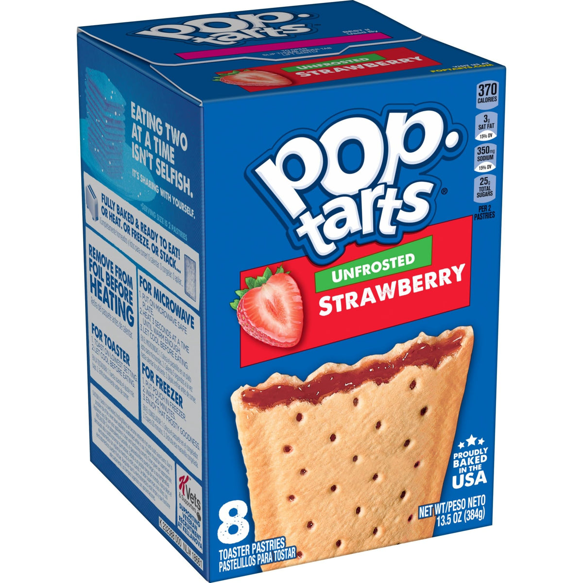 Pop-Tarts Unfrosted Strawberry Toaster Pastries – 96 Count Case