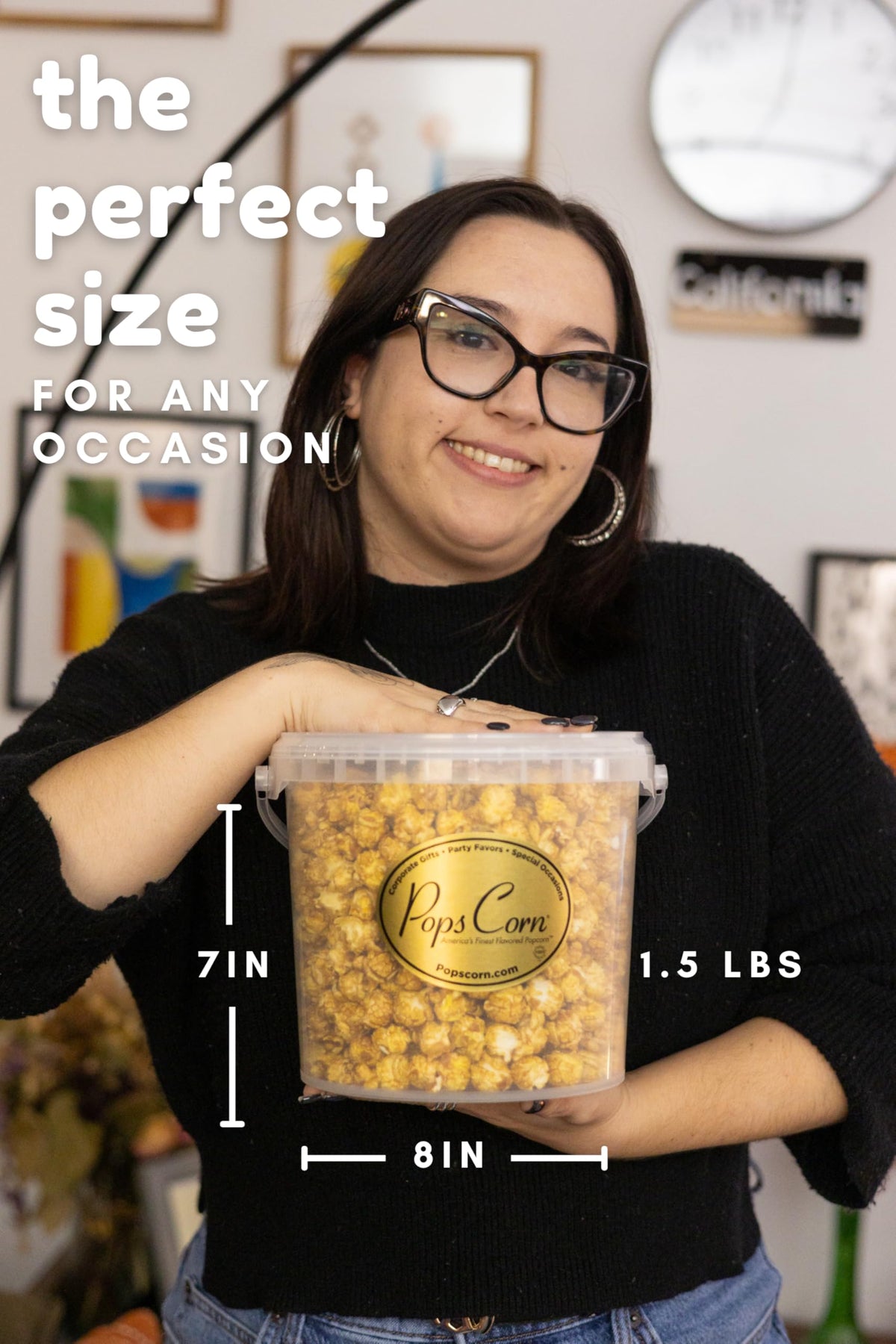 Pops Corn Gourmet Caramel Popcorn – 1.5lb Fresh Small-Batch Gluten-Free Treat