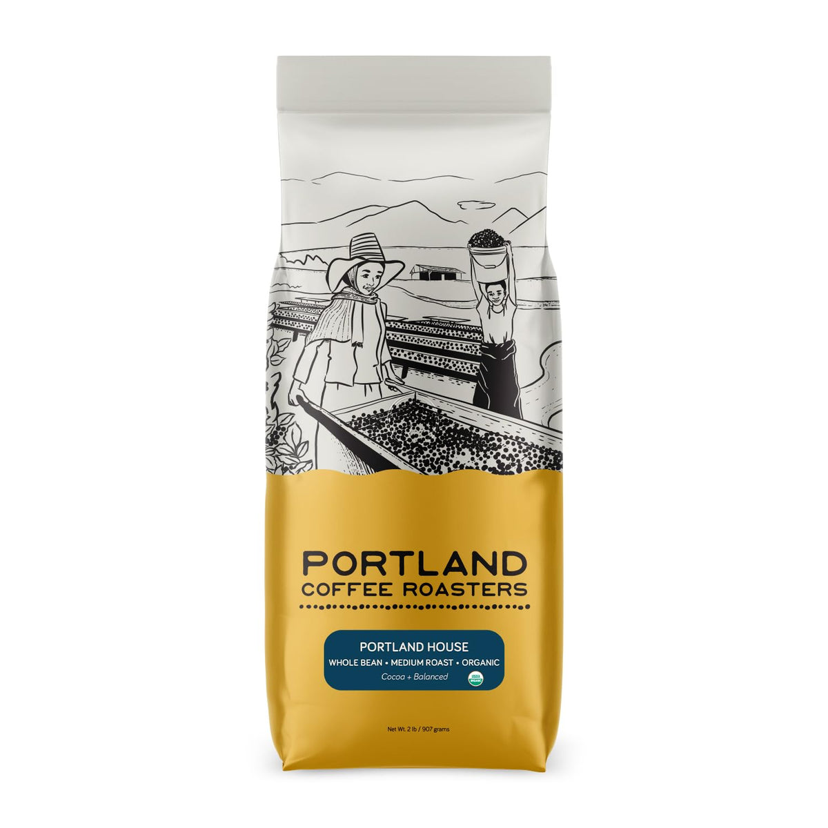 Portland House Organic Whole Bean Coffee – Medium Roast, 32 oz | Portland Roasting