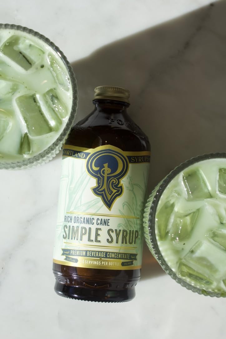 Portland Syrups Organic Cane Simple Syrup – 12 oz, Pack of 2
