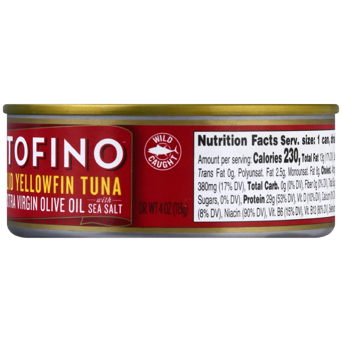 Portofino Solid Yellowfin Tuna in Extra Virgin Olive Oil - 4.5oz Can (Pack of 12)