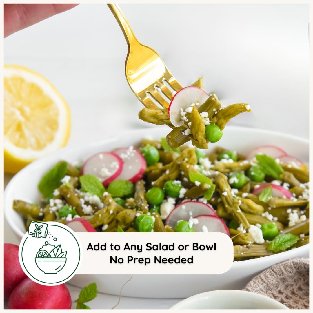 POSHI Marinated Asparagus Cuts Snack Pack | Rosemary + Oregano | Keto, Vegan, Gluten Free (10 x 1.34 oz)